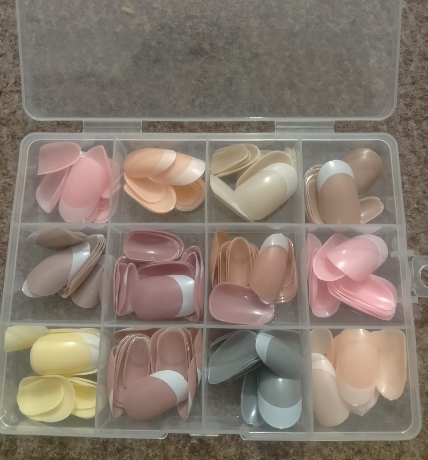 144 Pcs Multicolor Nails Box – Stylish & Durable False Nails for Parties, Weddings & Nail Art