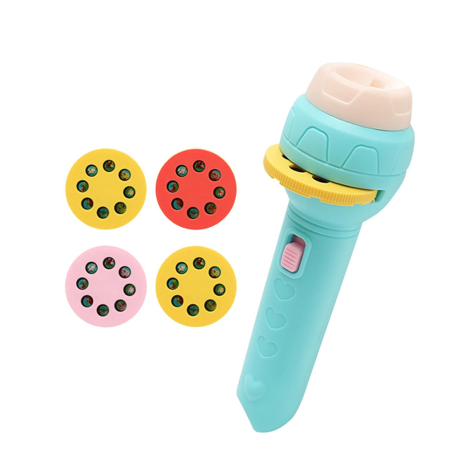 Children's Slide Projector Torch With 4 Reels – Dinosaur & Animal Patterns | Bedtime Night Light | Educational Toy